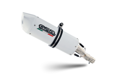Exhaust system compatible with Honda Crf 300 L / Rally 2021-2024, Albus Ceramic, Racing slip-on exhaust, including link pipe and removable db killer 