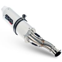 Exhaust system compatible with Husqvarna Enduro 701 2015-2016, Albus Ceramic, Homologated legal slip-on exhaust including removable db killer and link pipe 