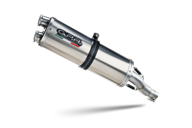 Exhaust system compatible with Honda Crf 300 L / Rally 2021-2024, Dual Inox, Homologated legal slip-on exhaust including removable db killer, link pipe and catalyst 
