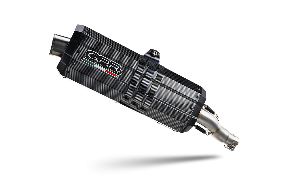 Exhaust system compatible with Ktm LC 8 Super Adventure 1290 R 2021-2024, Sonic Poppy, Homologated legal full system exhaust, including removable db killer and catalyst 