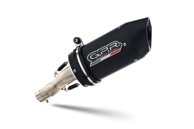 Exhaust system compatible with Bmw R Nine-T 1200 - Pure - Racer - Urban G/S 2017-2019, Furore Evo4 Nero, Homologated legal slip-on exhaust including removable db killer and link pipe 