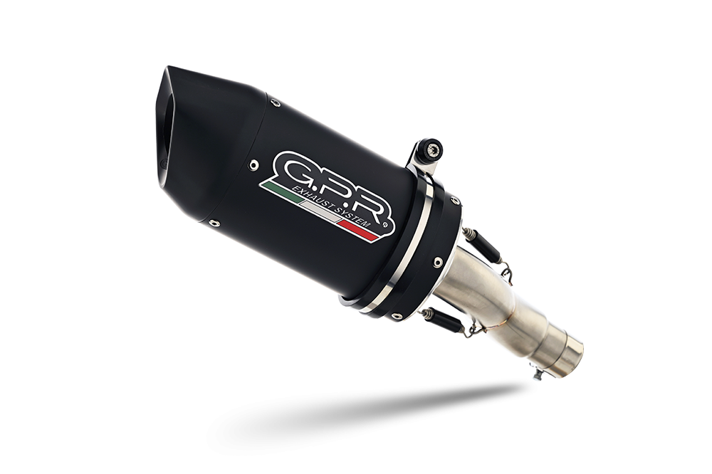 Exhaust system compatible with Aprilia Rsv4 1000 2009-2014, Furore Nero, Homologated legal slip-on exhaust including removable db killer, link pipe and catalyst 