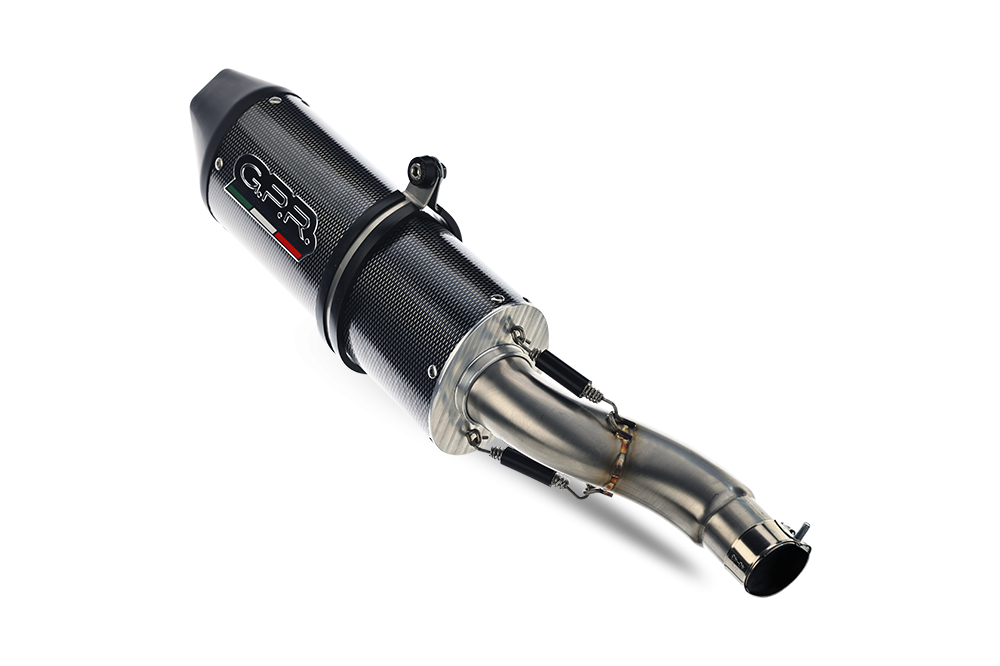 Exhaust system compatible with Aprilia Tuono R 1000 Factory 2006-2010, Furore Poppy, Dual Homologated legal slip-on exhaust including removable db killers and link pipes 