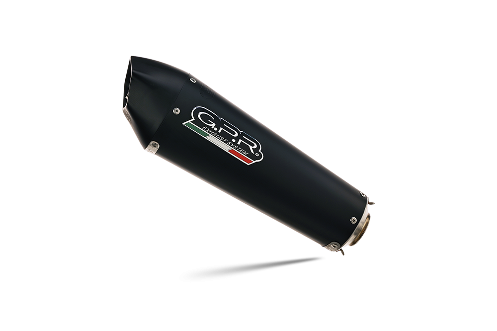 Scarico compatibile con Kawasaki Er 6 N - F 2012-2016, Gpe Ann. Black titanium, Scarico completo omologato,fornito con db killer estraibile e collettore