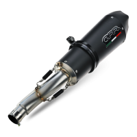 Exhaust system compatible with Husqvarna Supermoto 701 2015-2016, Gpe Ann. Black titanium, Homologated legal slip-on exhaust including removable db killer, link pipe and catalyst 