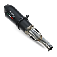 Scarico compatibile con Ducati Multistrada 950 2021-2024, GP Evo4 Black Titanium, Scarico omologato, silenziatore con db killer estraibile e raccordo specifico