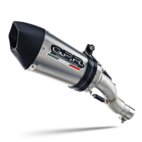 Exhaust system compatible with Benelli Leoncino 500 2017-2020, GP Evo4 Titanium, Homologated legal slip-on exhaust including removable db killer and link pipe 
