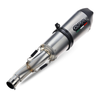Exhaust system compatible with Moto Guzzi Griso 1100 2005-2008, Gpe Ann. titanium, Homologated legal slip-on exhaust including removable db killer, link pipe and catalyst 
