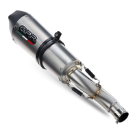 Exhaust system compatible with Aprilia Rsv 1000 - Sp 1998-2003, Gpe Ann. titanium, Homologated legal slip-on exhaust including removable db killer and link pipe 
