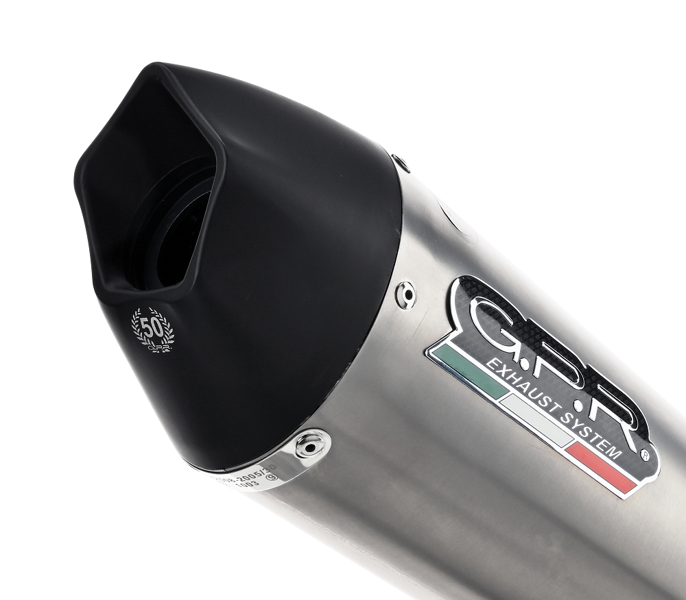 Scarico compatibile con Ducati Hyperstrada 821 2013-2016, Gpe Ann. titanium, Terminale di scarico racing, con raccordo, senza omologazione