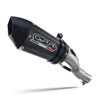 Exhaust system compatible with Kawasaki Z 900 2017-2019, GP Evo4 Poppy, Homologated legal slip-on exhaust including removable db killer and link pipe 