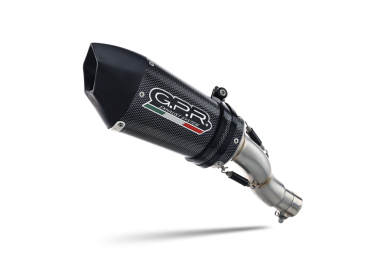 Exhaust system compatible with Ducati Hypermotard 939 2016-2019, GP Evo4 Poppy, Homologated legal slip-on exhaust including removable db killer, link pipe and catalyst 