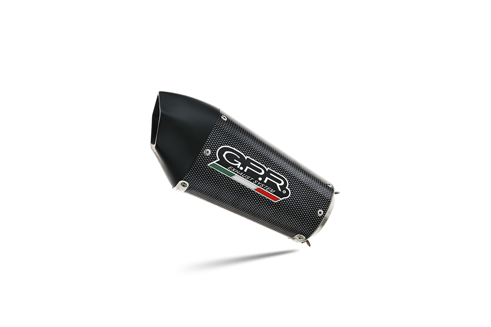 Scarico compatibile con Ducati Hyperstrada 821 2013-2016, Gpe Ann. Poppy, Scarico omologato, silenziatore con db killer estraibile e raccordo specifico