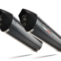 Exhaust system compatible with Ducati 749 2003-2007, Gpe Ann. Poppy, Dual Homologated legal slip-on exhaust including removable db killers and link pipes 