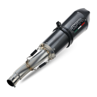 Exhaust system compatible with Aprilia Dorsoduro 1200 2011-2016, GP Evo4 Poppy, Dual Homologated legal slip-on exhaust including removable db killers, link pipes and catalysts 