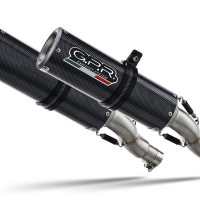 Exhaust system compatible with Ducati 748 - S - SP - SPS - R - RS 1995-2002, M3 Poppy , Dual Homologated legal slip-on exhaust including removable db killers and link pipes 