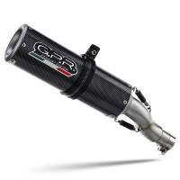 Exhaust system compatible with Aprilia Tuono 1000 Rsvr 2002-2005, M3 Poppy , Homologated legal slip-on exhaust including removable db killer and link pipe 