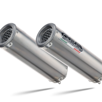 Exhaust system compatible with Ducati 1098 2006-2012, M3 Titanium Natural, Dual Homologated legal slip-on exhaust including removable db killers and link pipes 