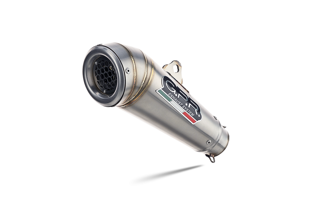 Exhaust system compatible with Zontes 350 T1 ADV 2022-2024, Powercone Evo, Homologated legal slip-on exhaust including removable db killer and link pipe 