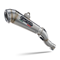 Exhaust system compatible with Ktm Adventure 390 2021-2024, Powercone Evo, Homologated legal slip-on exhaust including removable db killer and link pipe 