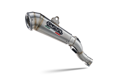 Exhaust system compatible with Voge 500DS 2021-2024, Powercone Evo, Homologated legal slip-on exhaust including removable db killer and link pipe 