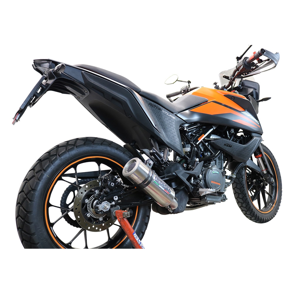 Exhaust compatible with Ktm Adventure 250 2020-2024, M3 Inox , Racing slip-on exhaust including link pipe and removable dbkiller 
