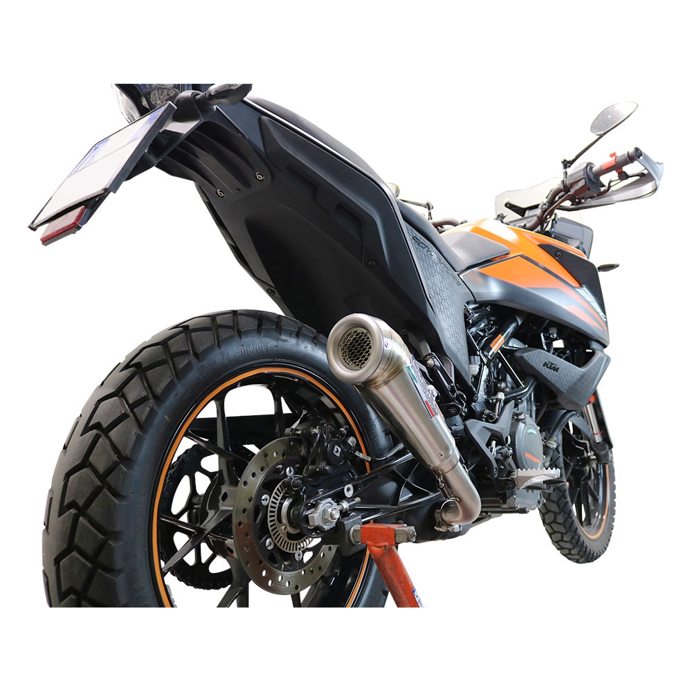 Scarico compatibile con Ktm Adventure 250 2020-2024, Powercone Evo, Scarico omologato, silenziatore con db killer estraibile e raccordo specifico