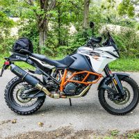 Scarico compatibile con Ktm Lc 8 Adventure 1090 2017-2020, Furore Evo4 Nero, Scarico omologato, silenziatore con db killer estraibile e raccordo specifico