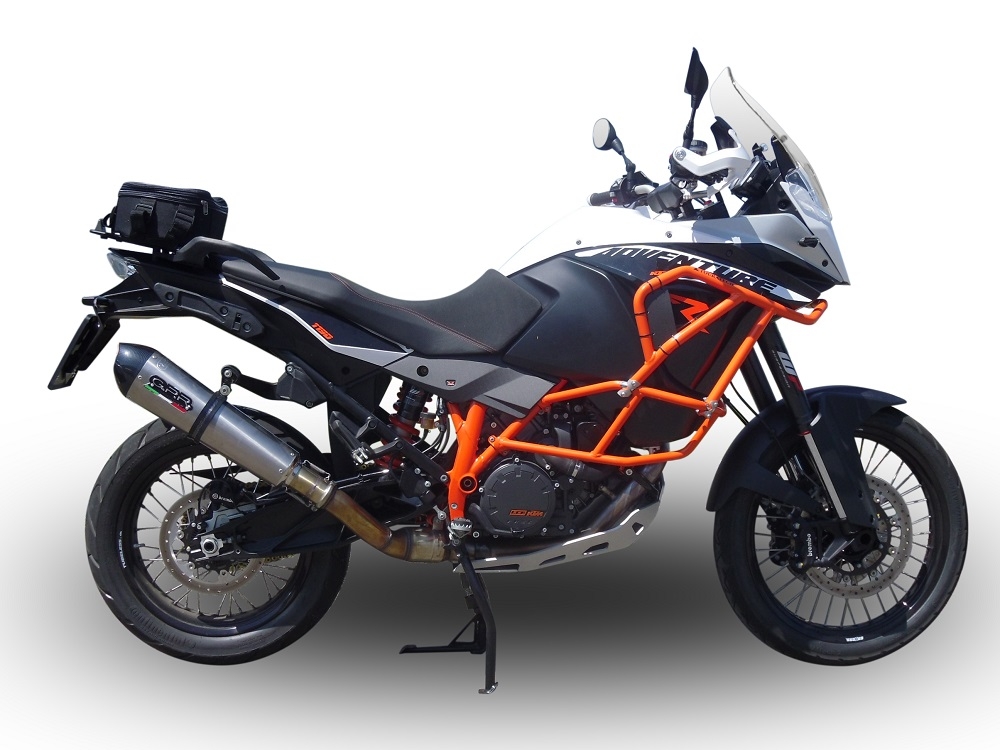 Scarico compatibile con Ktm Lc 8 Adventure 1190 2013-2016, Gpe Ann. titanium, Scarico omologato, silenziatore con db killer estraibile e raccordo specifico
