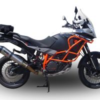 Scarico compatibile con Ktm Lc 8 Adventure 1090 2017-2020, GP Evo4 Titanium, Scarico omologato, silenziatore con db killer estraibile e raccordo specifico