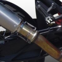 Exhaust system compatible with Ktm LC 8 Super Adventure 1290 2015-2016, Gpe Ann. Black titanium, Homologated legal slip-on exhaust including removable db killer and link pipe 