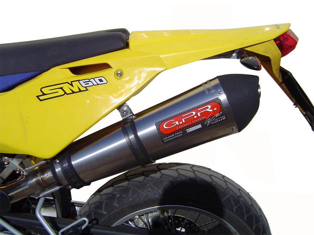 Scarico compatibile con Husqvarna Te E - Sms 410 2000-2004, Gpe Ann. titanium, Terminale di scarico semi-completo, omologato, con db killer estraibile e raccordo specifico
