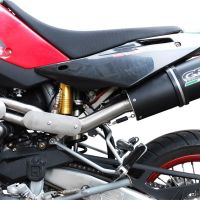 Scarico compatibile con Husqvarna TE 610 E - SM 610 2007-2009, Furore Nero, Scarico omologato, silenziatore con db killer estraibile e raccordo specifico