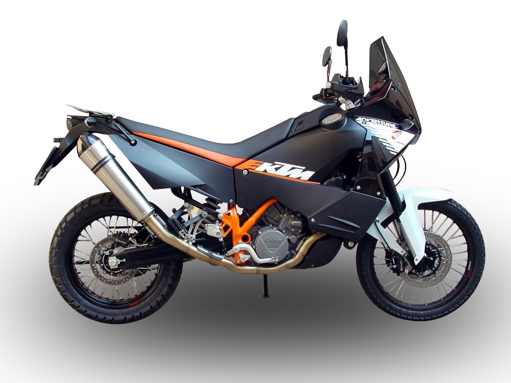 Scarico compatibile con Ktm Lc8 990 Adventure - R - DAKAR 2006-2014, Gpe Ann. titanium, Scarico completo omologato,fornito con db killer estraibile e collettore