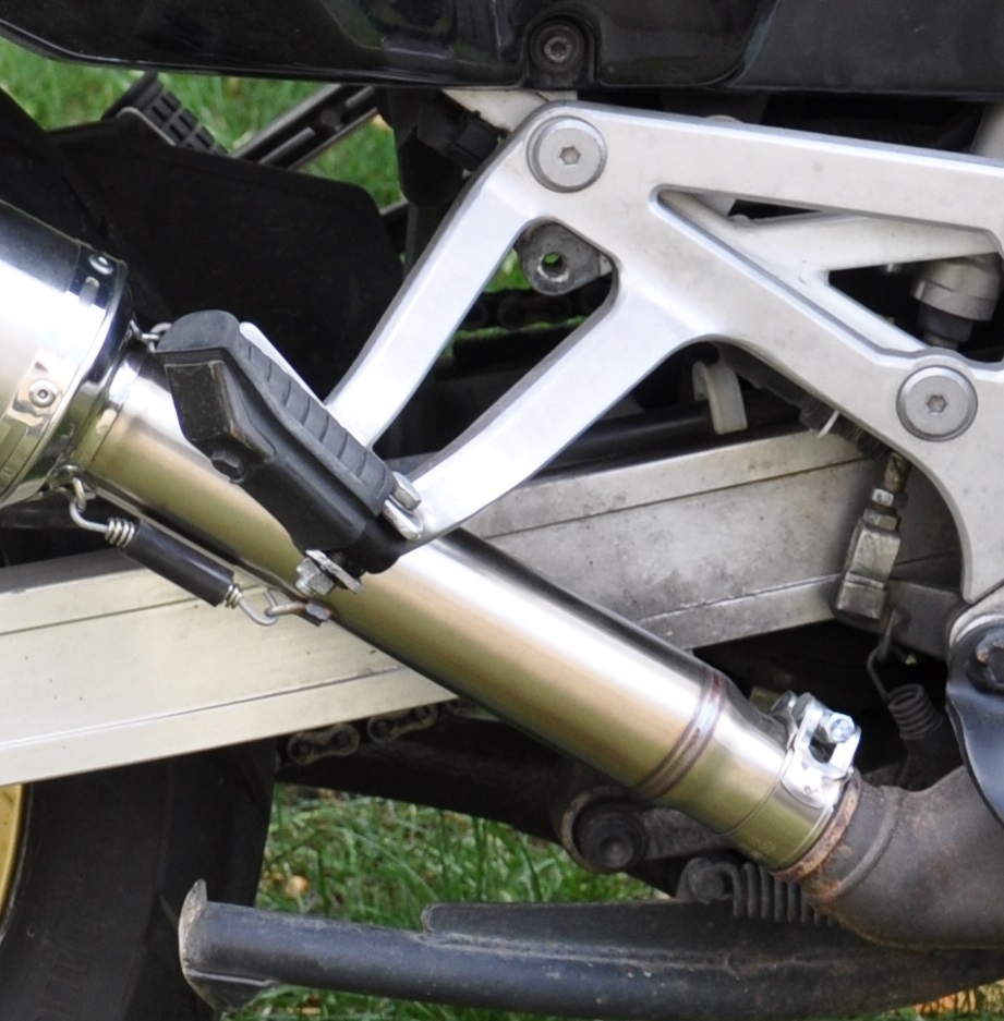 Scarico compatibile con Honda Africa Twin NXR - XRV 750 Rd04 1990-1992, Trioval, Scarico omologato, silenziatore con db killer estraibile e raccordo specifico