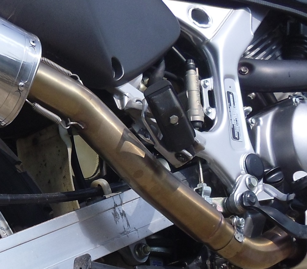 Scarico compatibile con Honda Africa Twin XRV 750 RD07 1993-2003, Trioval, Scarico omologato, silenziatore con db killer estraibile e raccordo specifico