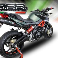 Exhaust compatible with Aprilia Shiver 900 2017-2020, GP Evo4 Poppy, Dual Homologated legal slip-on exhaust including removable db killers and link pipes 