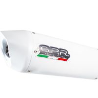 Scarico compatibile con Honda Crf 250 R 2006-2009, Albus Ceramic, Coppia di terminali di scarico omologati, forniti con db killer removibili e raccordi specifici