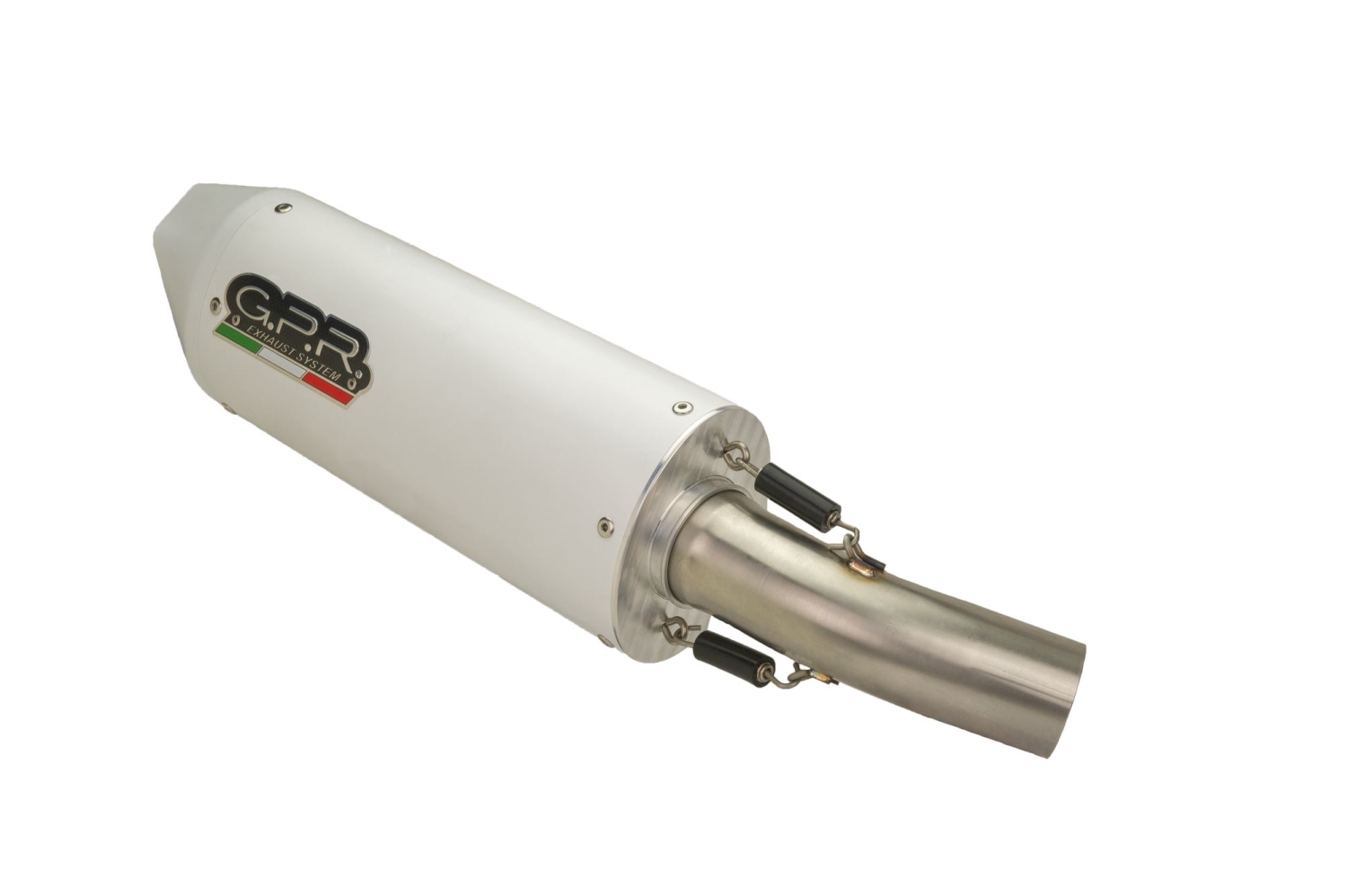 Exhaust compatible with Beta RR 125 Enduro Lc 4t 2010-2018, Albus Ceramic, Homologated legal slip-on exhaust including removable db killer and link pipe 