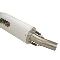 Exhaust compatible with Beta RR 125 Enduro Lc 4t 2010-2018, Albus Ceramic, Homologated legal slip-on exhaust including removable db killer and link pipe 