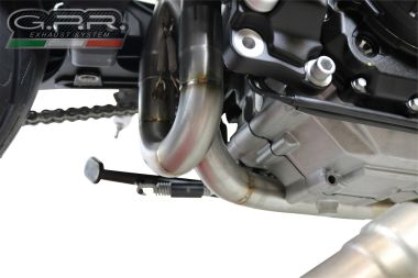 Scarico compatibile con Aprilia Shiver 900 2017-2020, Decatalizzatore, Collettore decatalizzore, applicazione racing