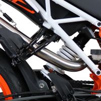 Scarico compatibile con Ktm Duke 250 2017-2020, Albus Evo4, Terminale di scarico omologato, fornito con db killer estraibile, catalizzatore e raccordo specifico