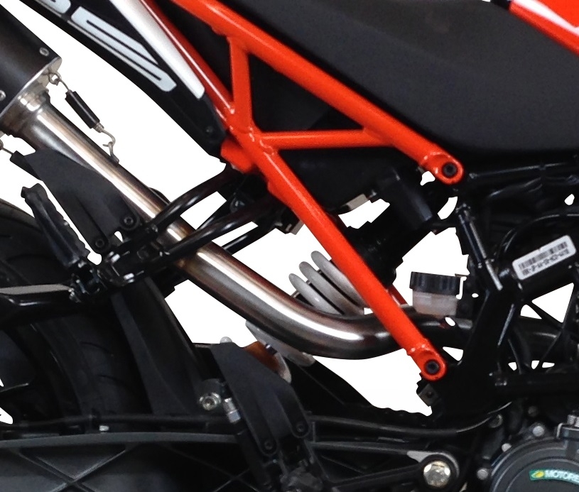 Exhaust compatible with Ktm Duke 390 2017-2020, M3 Black Titanium, Homologated legal slip-on exhaust including removable db killer, link pipe and catalyst 