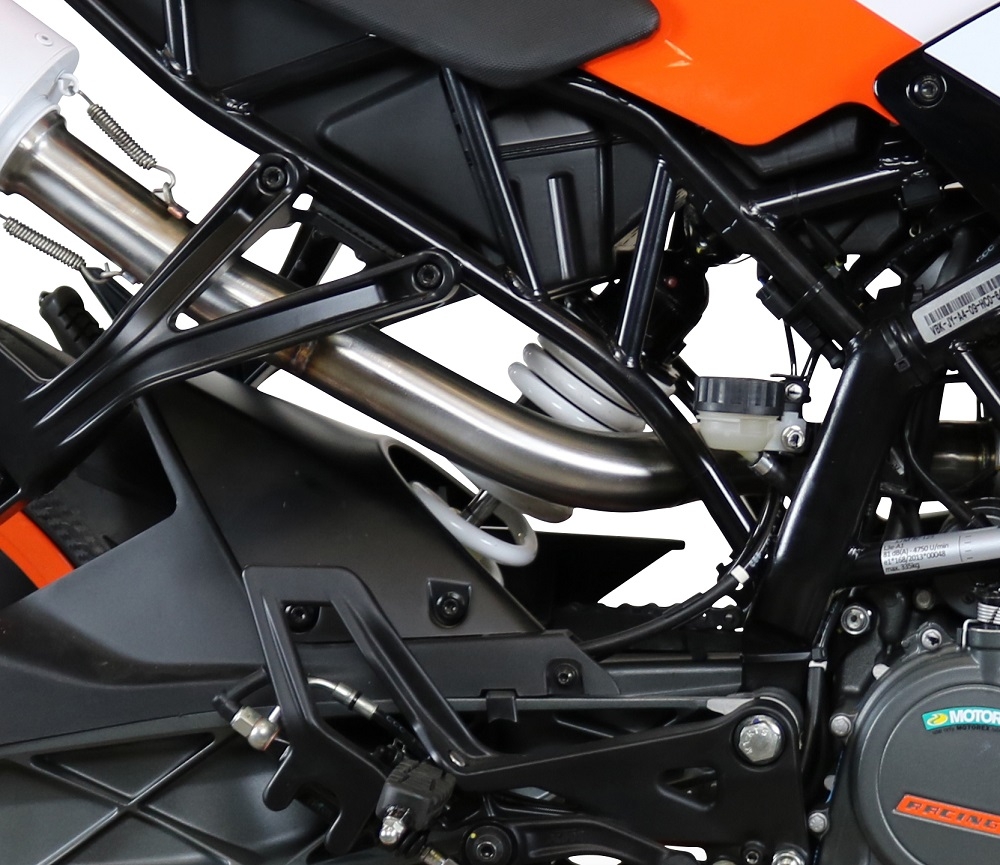 Scarico compatibile con Ktm Rc 125 2017-2020, Albus Evo4, Terminale di scarico omologato, fornito con db killer estraibile, catalizzatore e raccordo specifico