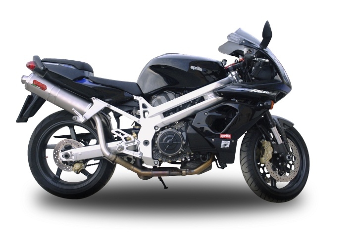 Scarico compatibile con Aprilia Sl -Falco 1000 2000-2004, Trioval, Coppia di terminali di scarico omologati, forniti con db killer removibili e raccordi specifici