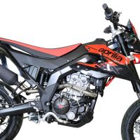 Scarico compatibile con Aprilia Rx 125 2018-2020, Decatalizzatore, Collettore tubo decatalizzatore