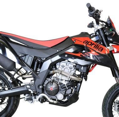 Scarico GPR compatibile con  Aprilia Rx 125 2018-2020, Decatalizzatore, Collettore tubo decatalizzatore