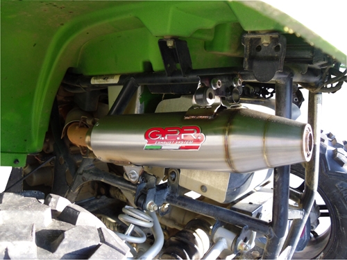 Exhaust compatible with Artic Cat Thundercat 1000 2011-2021, Deeptone Atv, Homologated legal slip-on exhaust including removable db killer and link pipe 