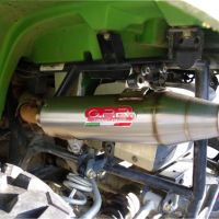 Exhaust system compatible with Artic Cat Thundercat 1000 2011-2021, Deeptone Atv, Homologated legal slip-on exhaust including removable db killer and link pipe 