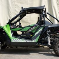 Scarico compatibile con Artic Cat Wild Cat 1000 2012-2014, Deeptone Atv, Scarico omologato, silenziatore con db killer estraibile e raccordo specifico